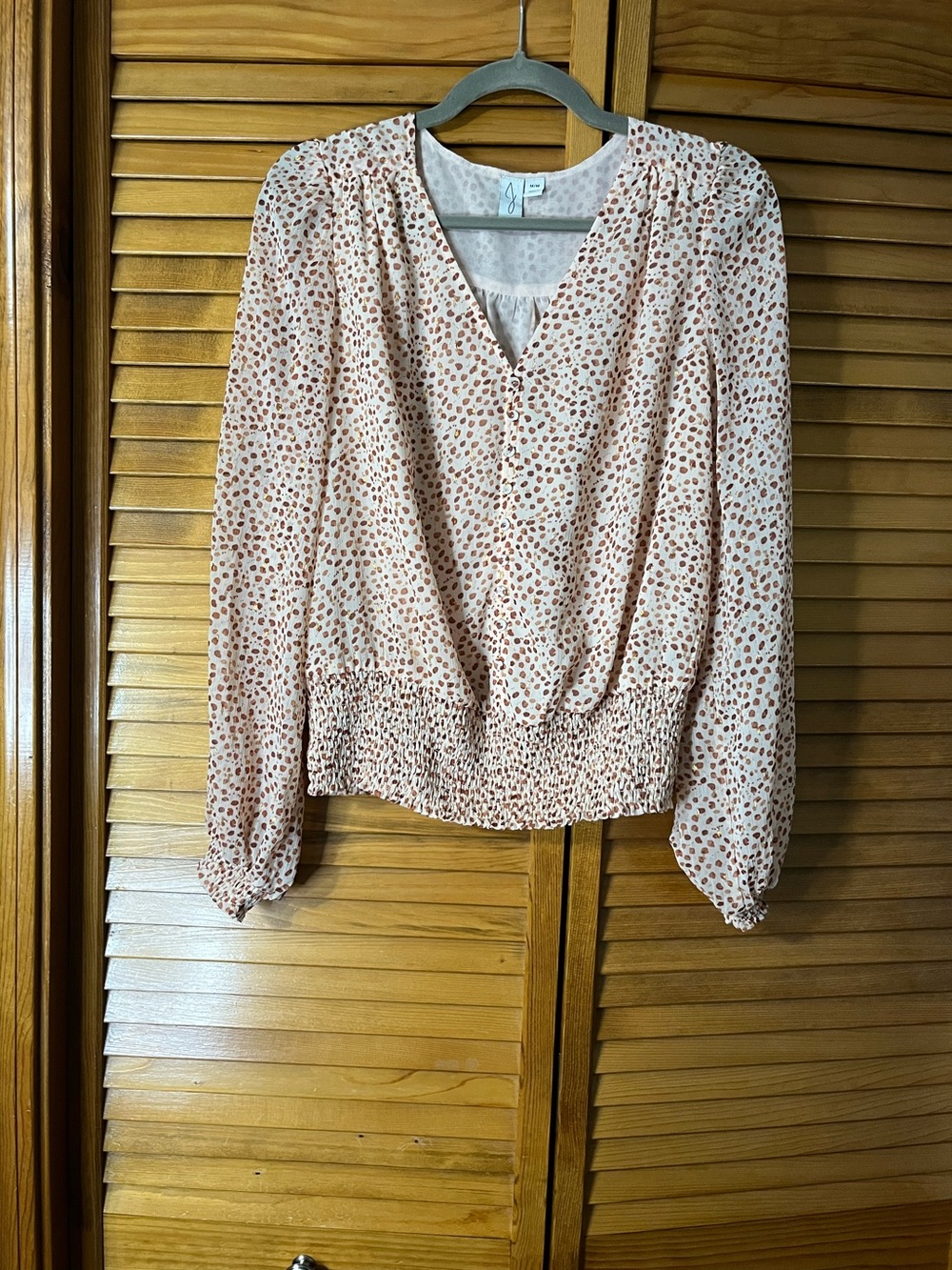 Joie Oversized Printed Smocked Blouse